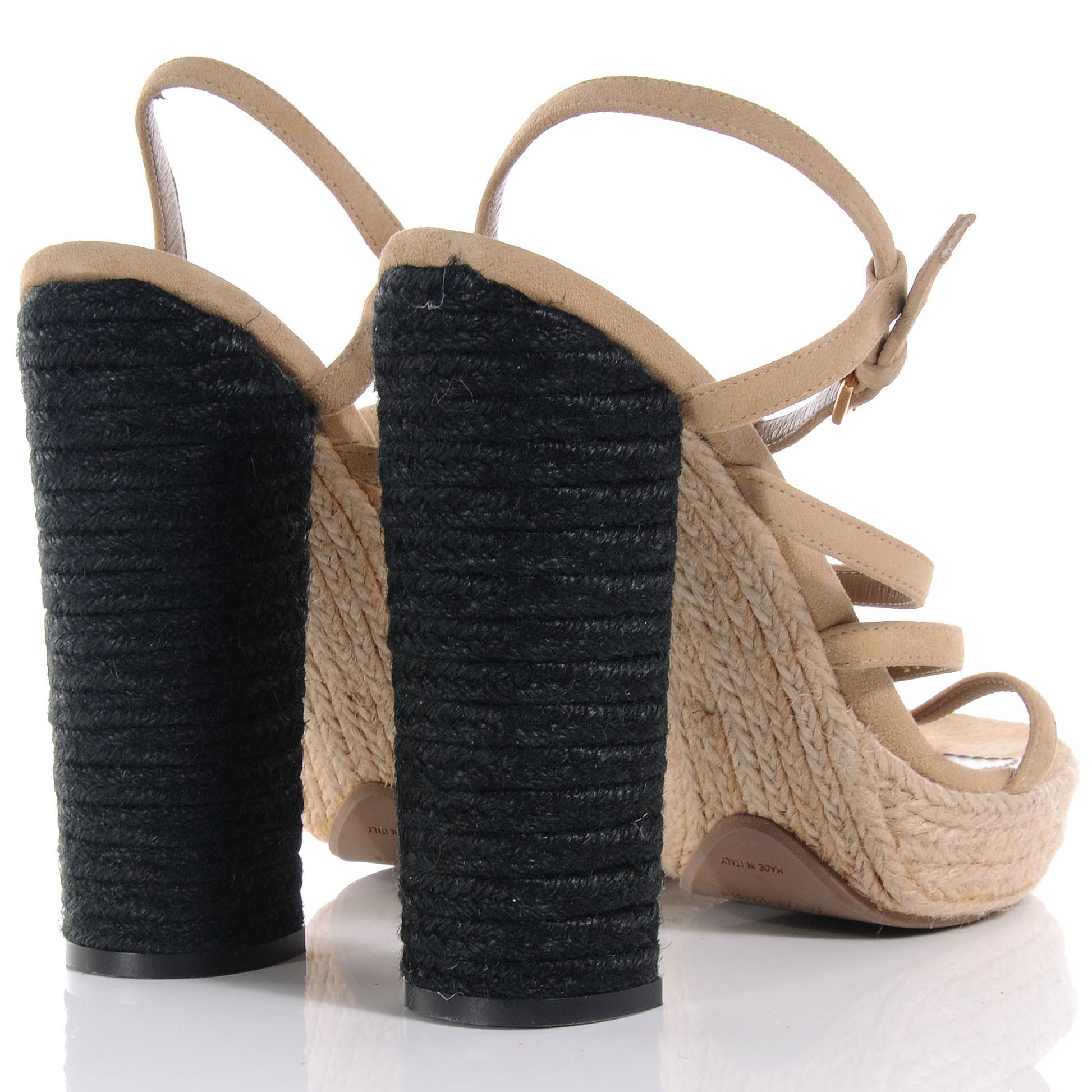 Saint Laurent Gipsy 105 Platform Cage Espadrille Sandals 10 3 of 12