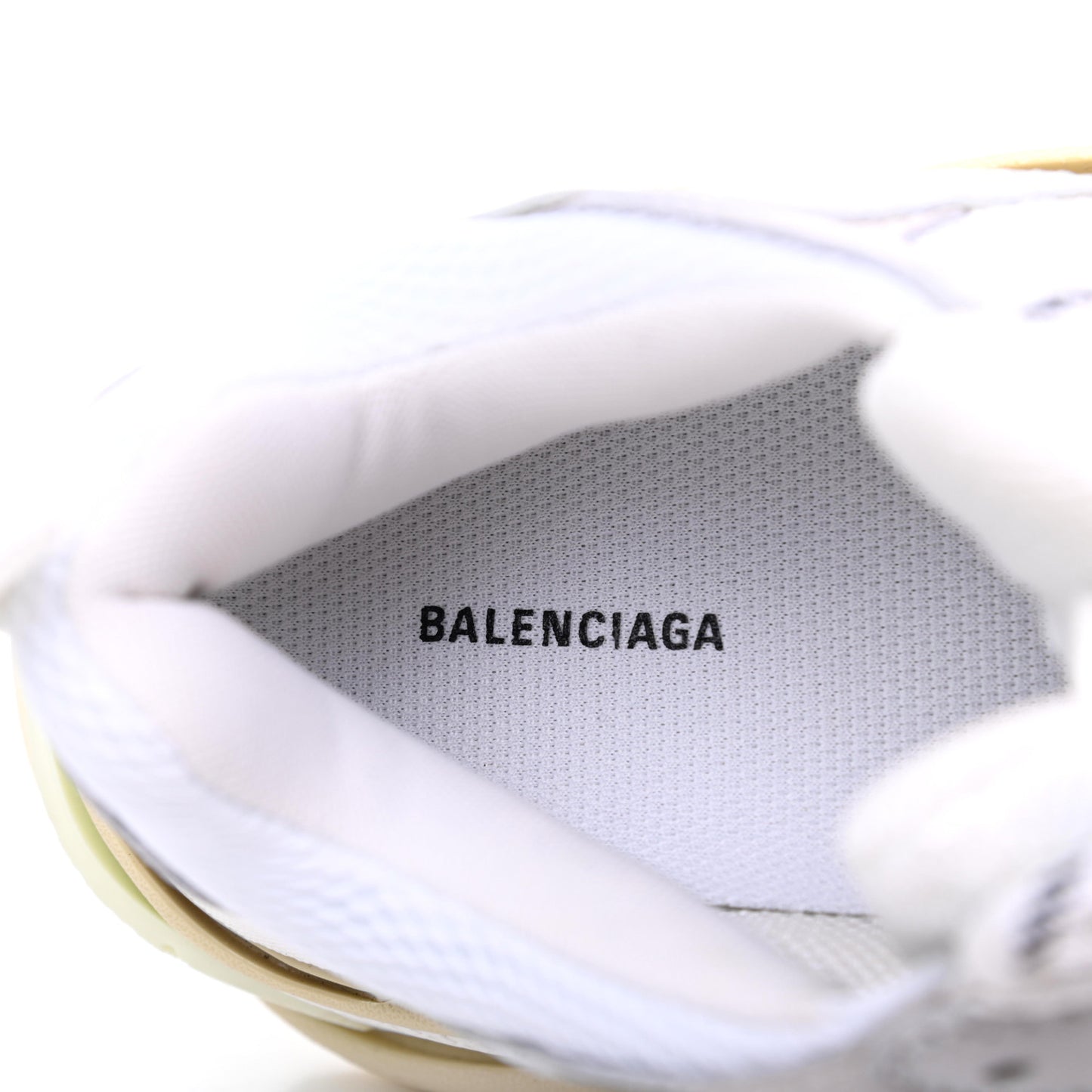 Fabric Mesh Womens Triple S Sneakers 38 White
