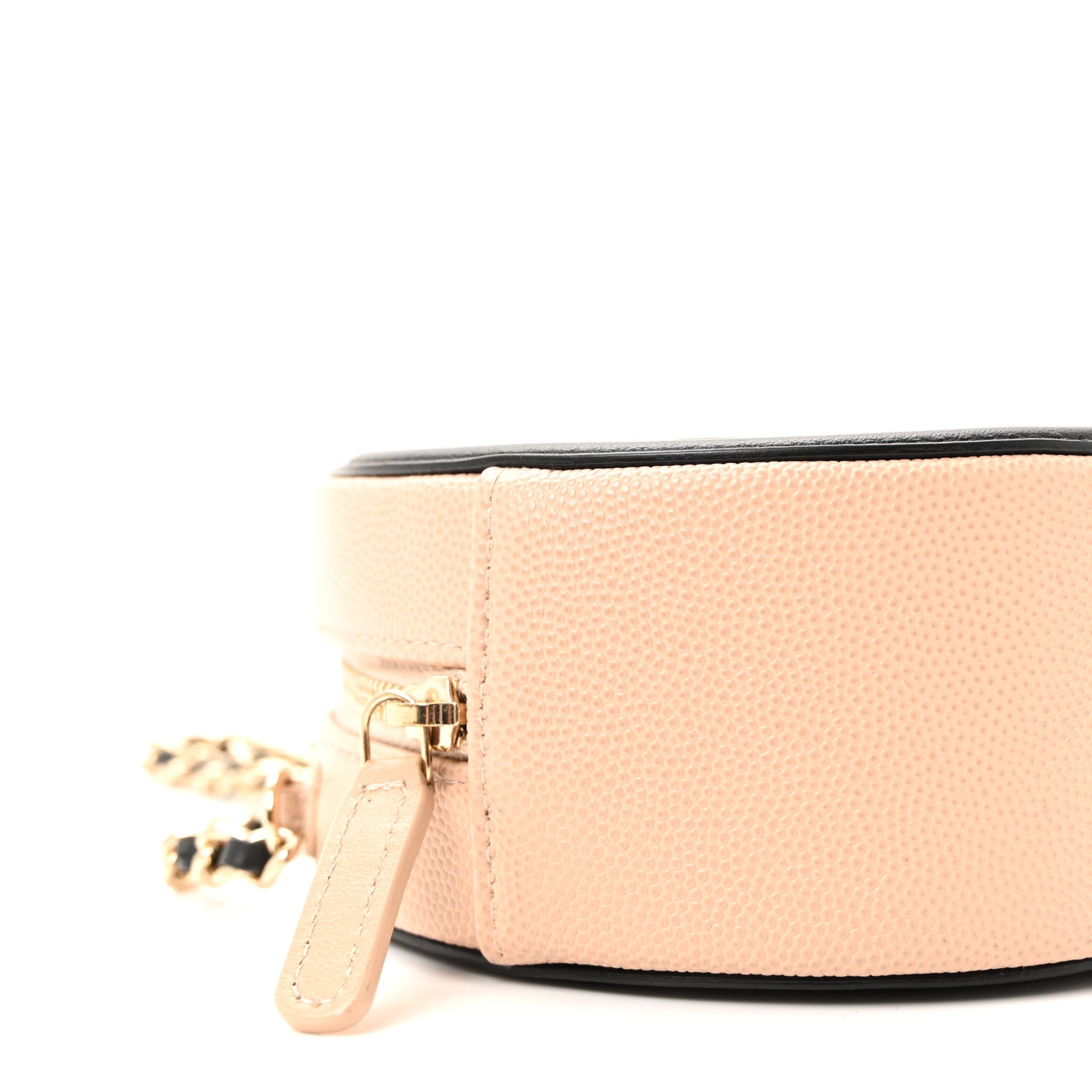 Chanel Caviar Quilted Round Filigree Crossbody Beige Black 9 of 10
