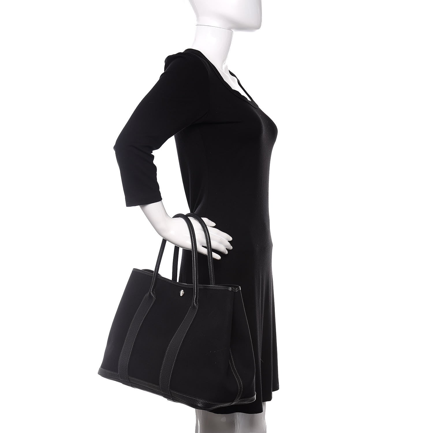 Hermes Toile Negonda Garden Party Tote 36 MM Black 2 of 13