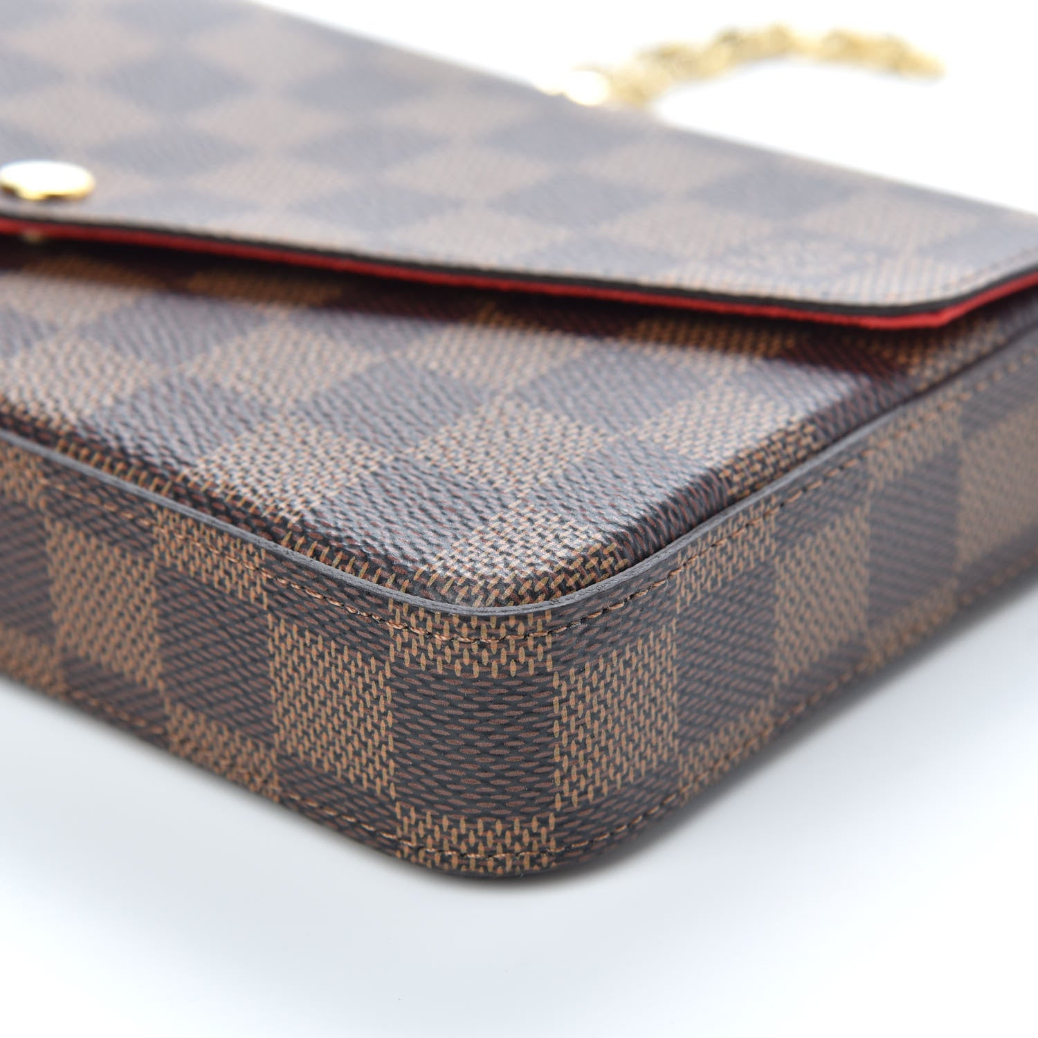 Louis Vuitton Damier Ebene Pochette Felicie Chain Wallet 9 of 9