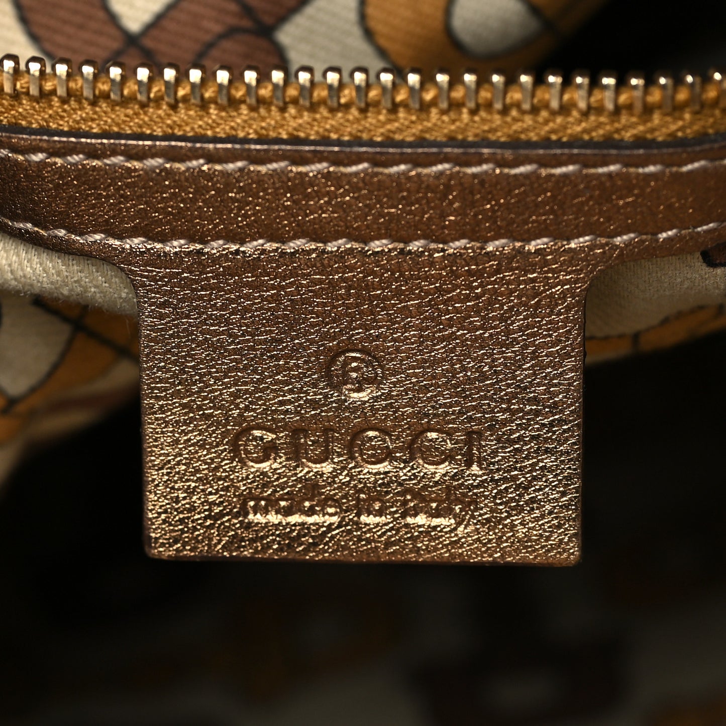 Metallic Guccissima Medium Britt Tote Gold