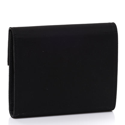 Prada Tessuto Nylon Saffiano Tri-Fold Compact Wallet Black 3 of 8