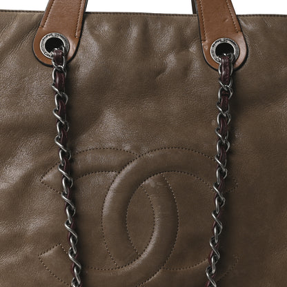 Chanel Iridescent Calfskin In The Mix Tall Tote Khaki 8 of 10