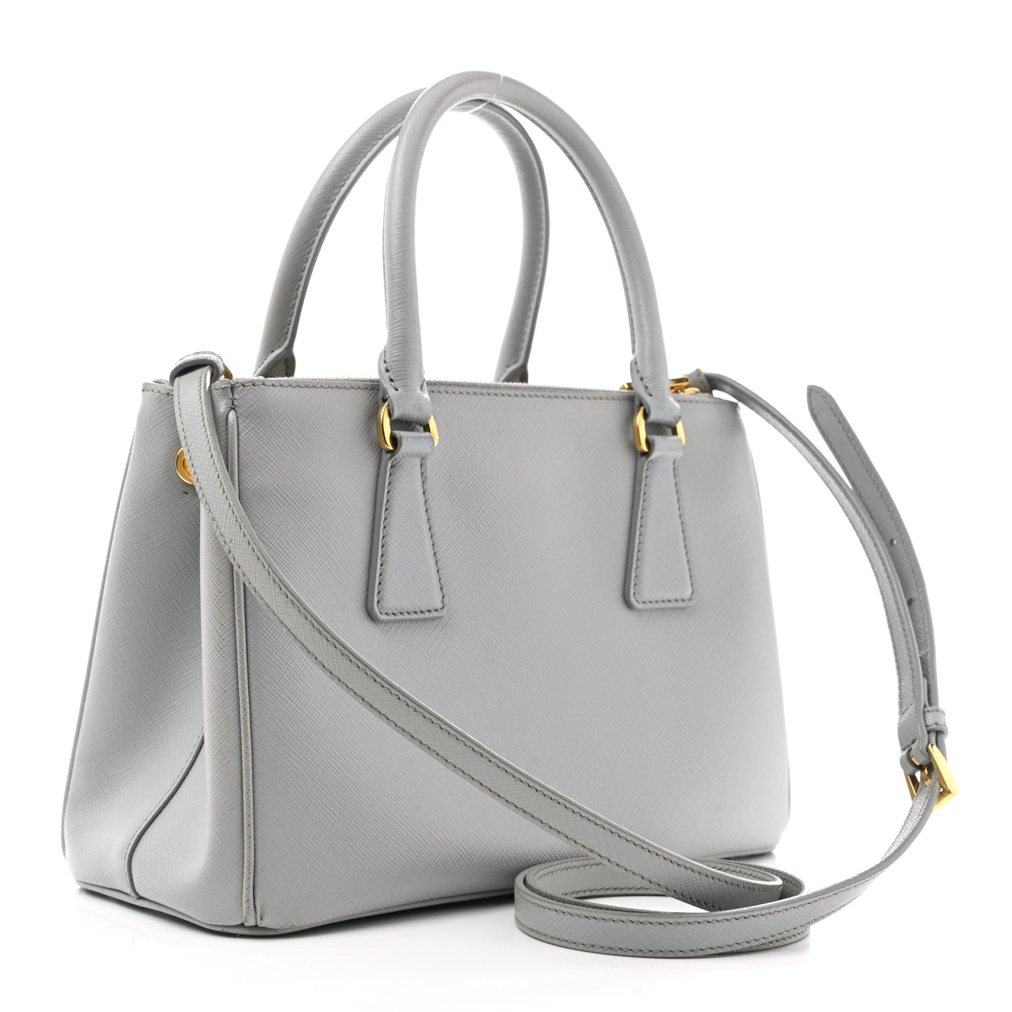 Saffiano Small Galleria Double Zip Tote Granito