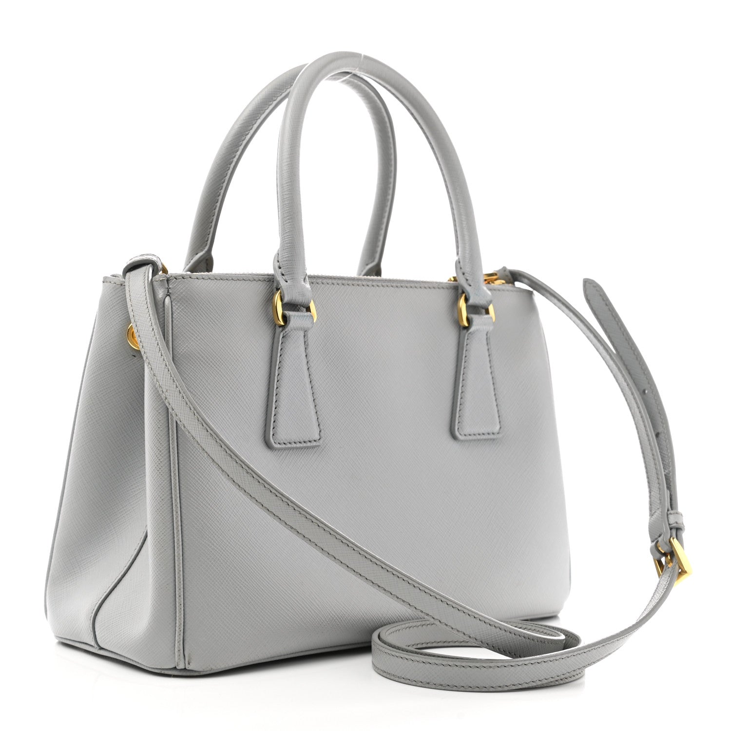 Prada Saffiano Small Galleria Double Zip Tote Granito 3 of 11
