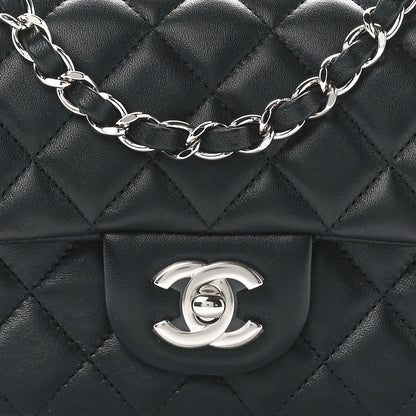 Chanel Lambskin Quilted Mini Rectangular Flap Black 9 of 13