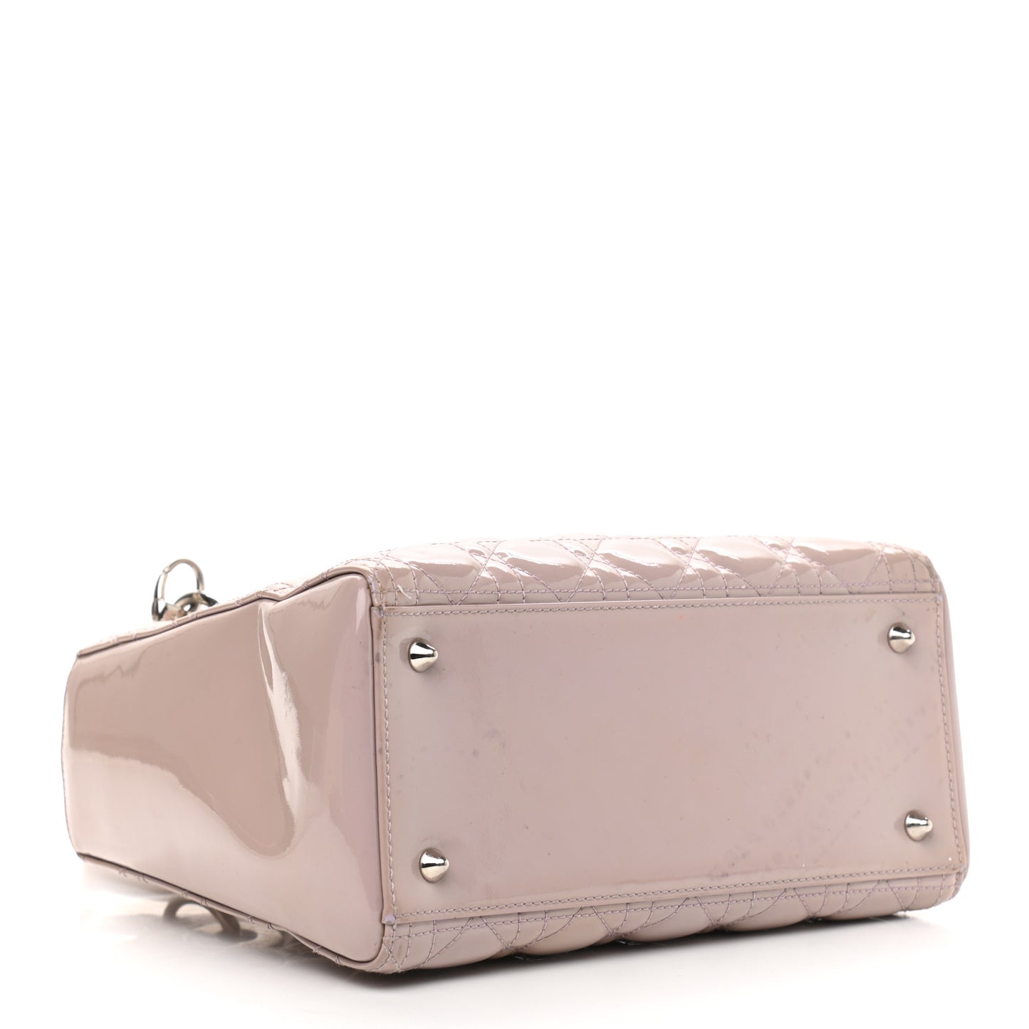 Patent Cannage Medium Lady Dior Rose Clair