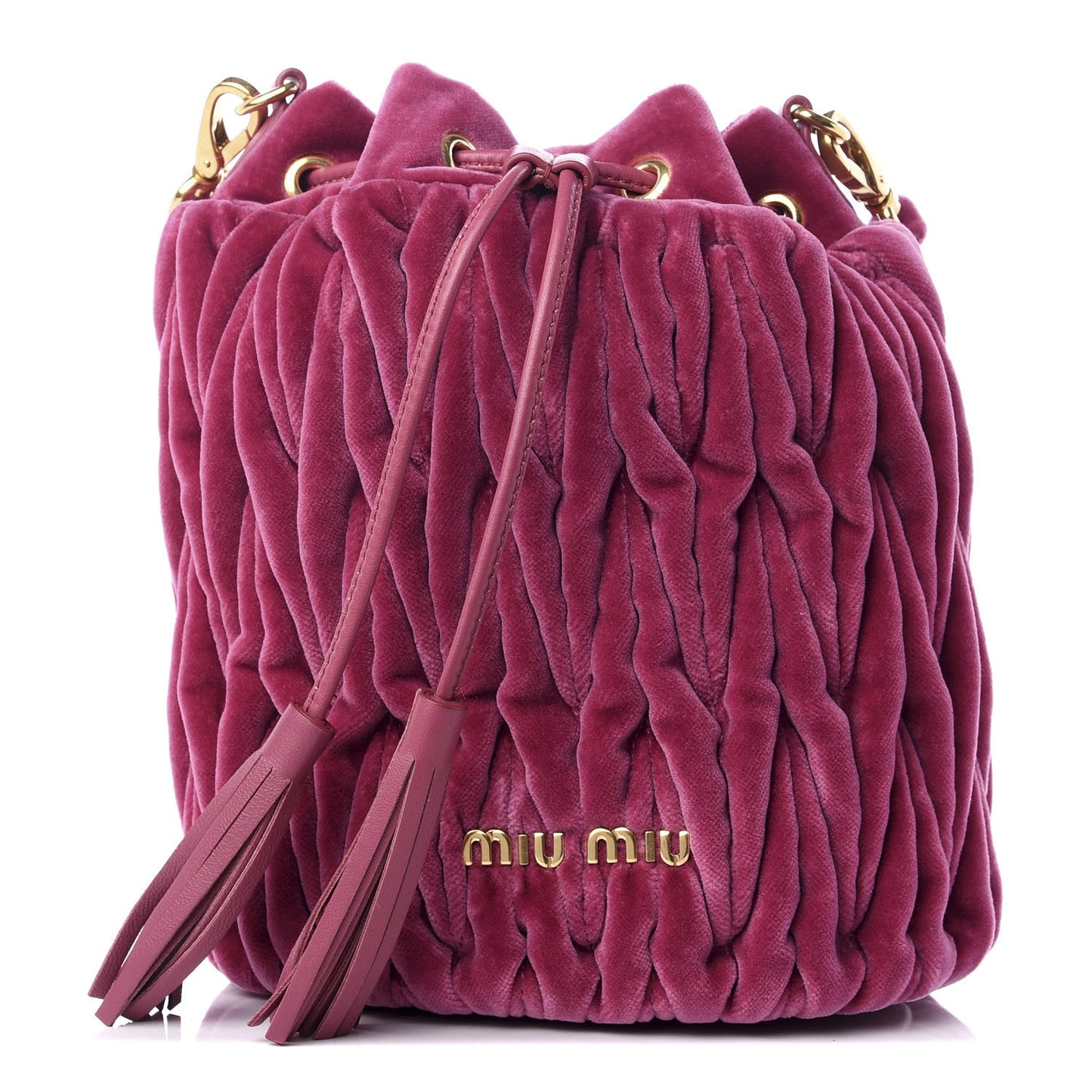 Velluto Matelasse Bucket Bag Bruyere