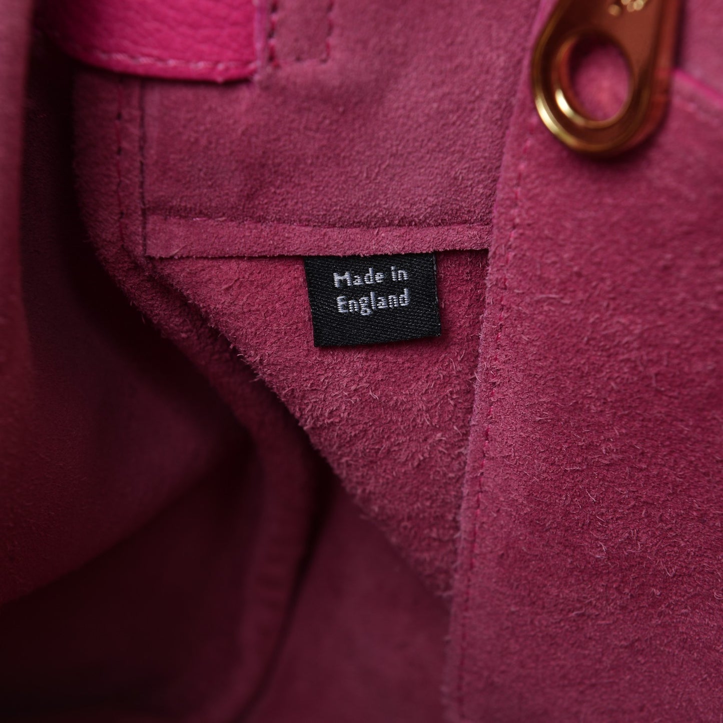 Spongy Pebbled Leather Bayswater Hot Fuchsia