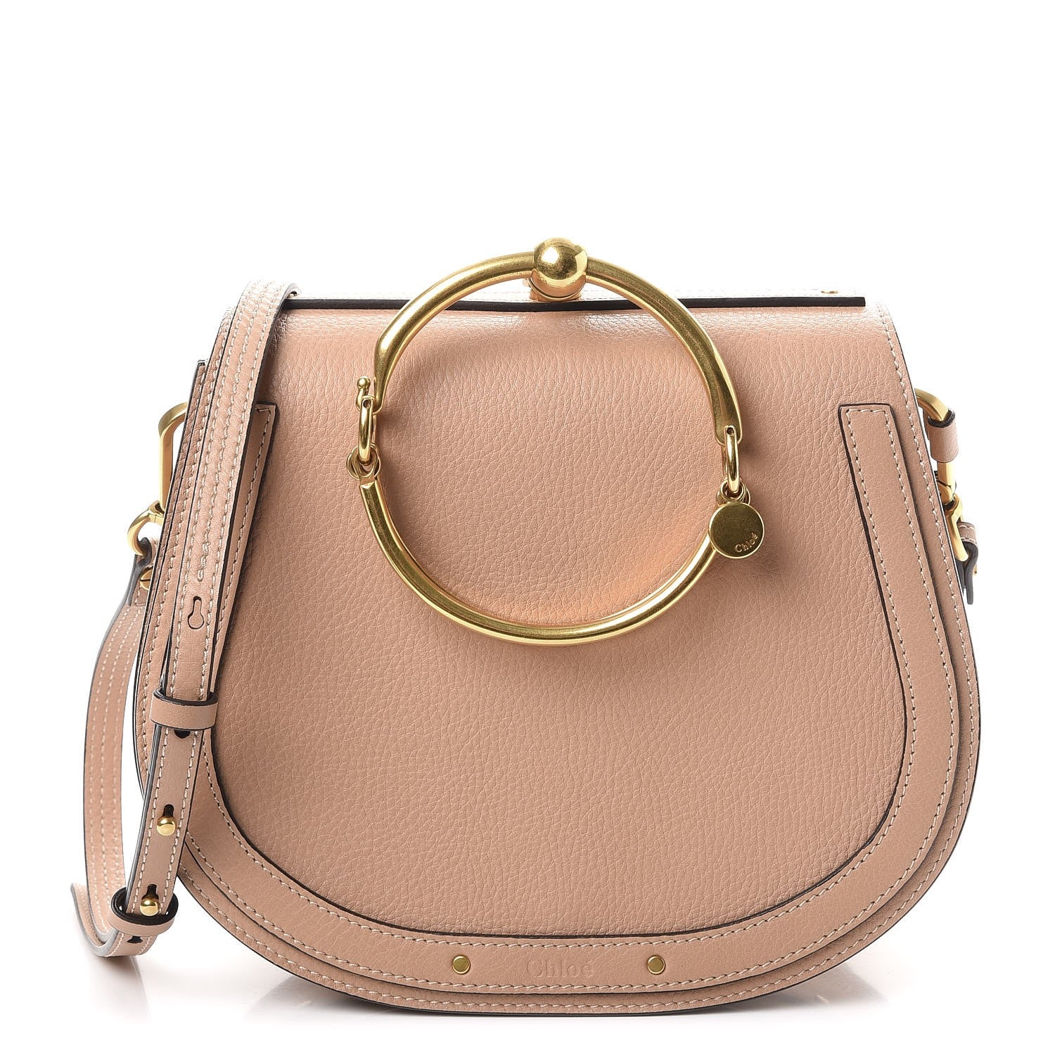 Chloe Calfskin Suede Medium Nile Bracelet Bag Biscotti Beige 1 of 7