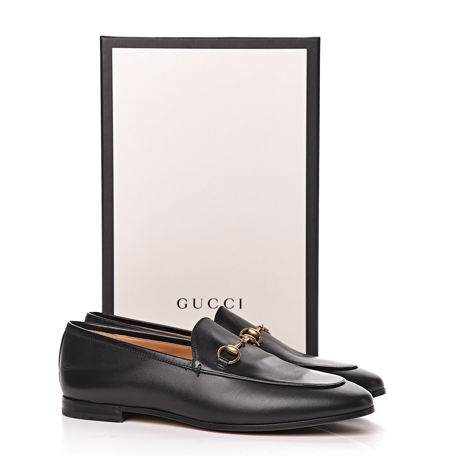 Gucci Calfskin Womens Jordaan Loafers 39 Black 9 of 9