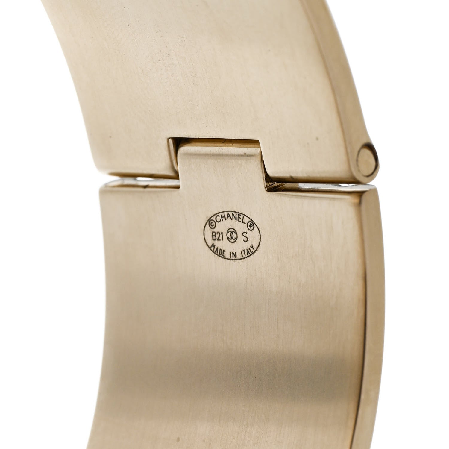 Chanel Lambskin CC Turnlock Cuff Bracelet Black Gold 4 of 5