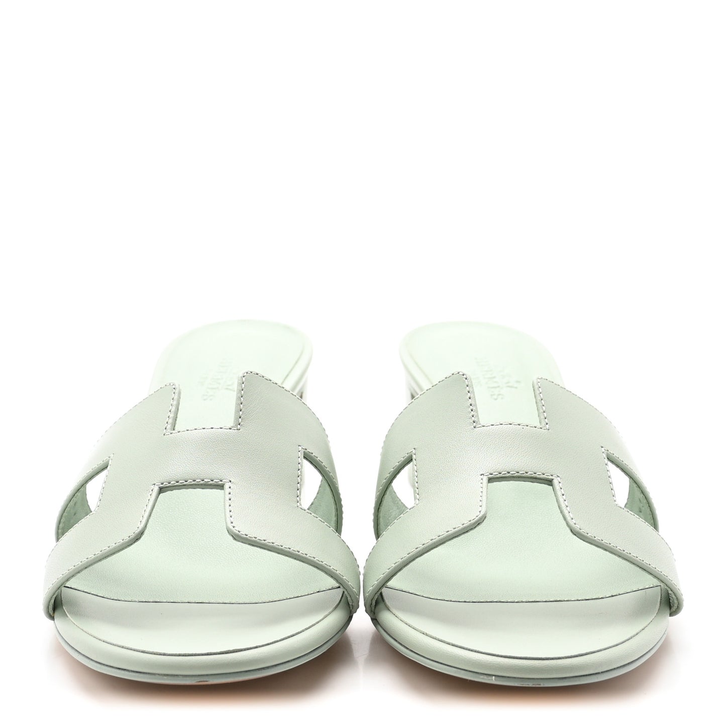 Calfskin Oasis Sandals 37 Vert D'eau