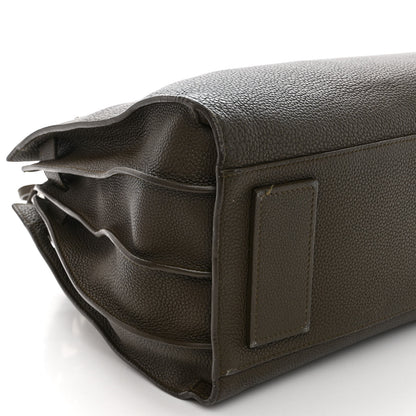 Saint Laurent Grained Calfskin Small Supple Sac De Jour Kaki Militaire 9 of 12