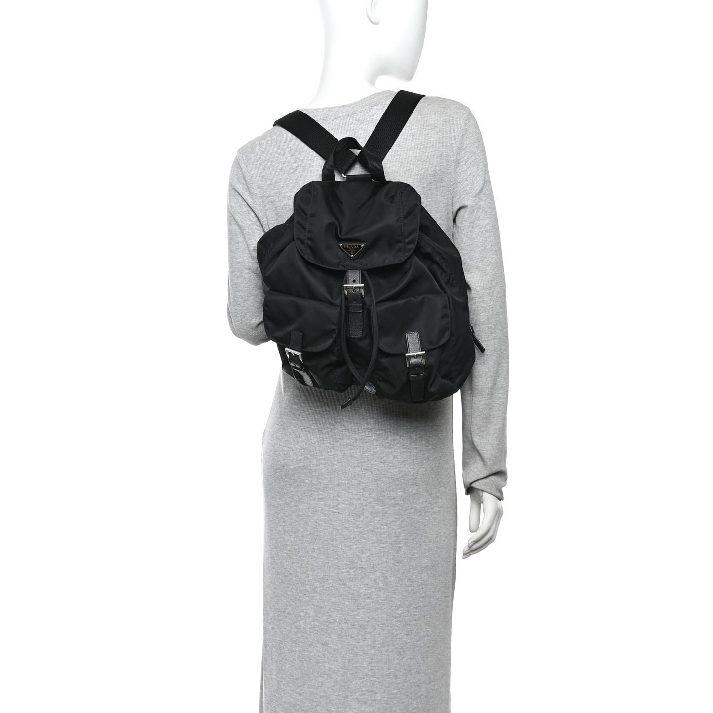 Nylon Vela Medium Backpack Black