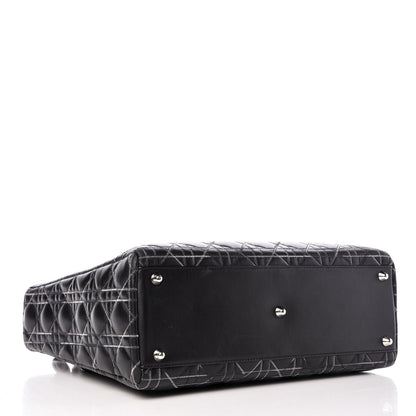 Christian Dior Lambskin Stitched Large Lady Dior Black 5 of 10