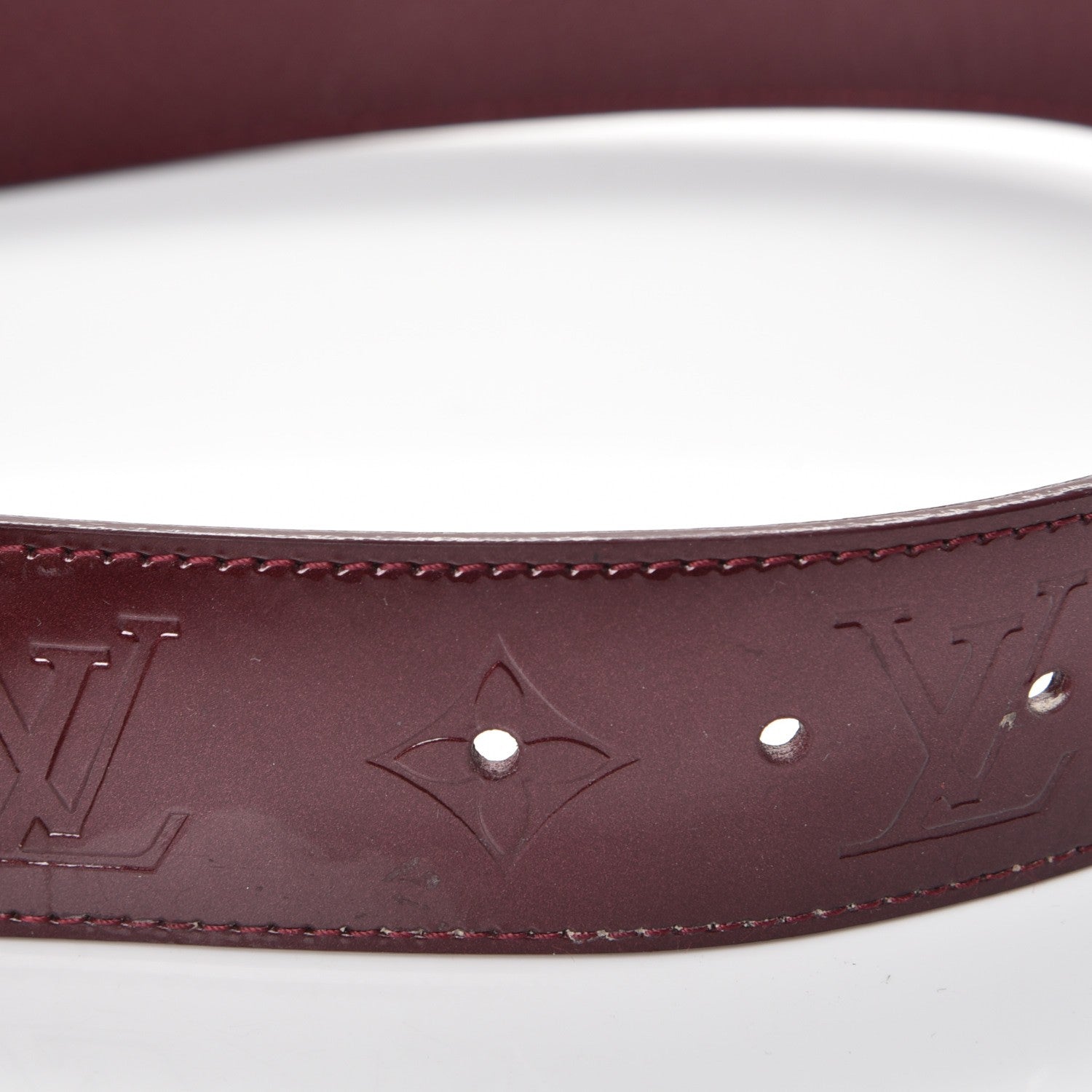 Louis Vuitton Vernis LV Facettes Belt 90 36 Rouge Fauviste 9 of 13