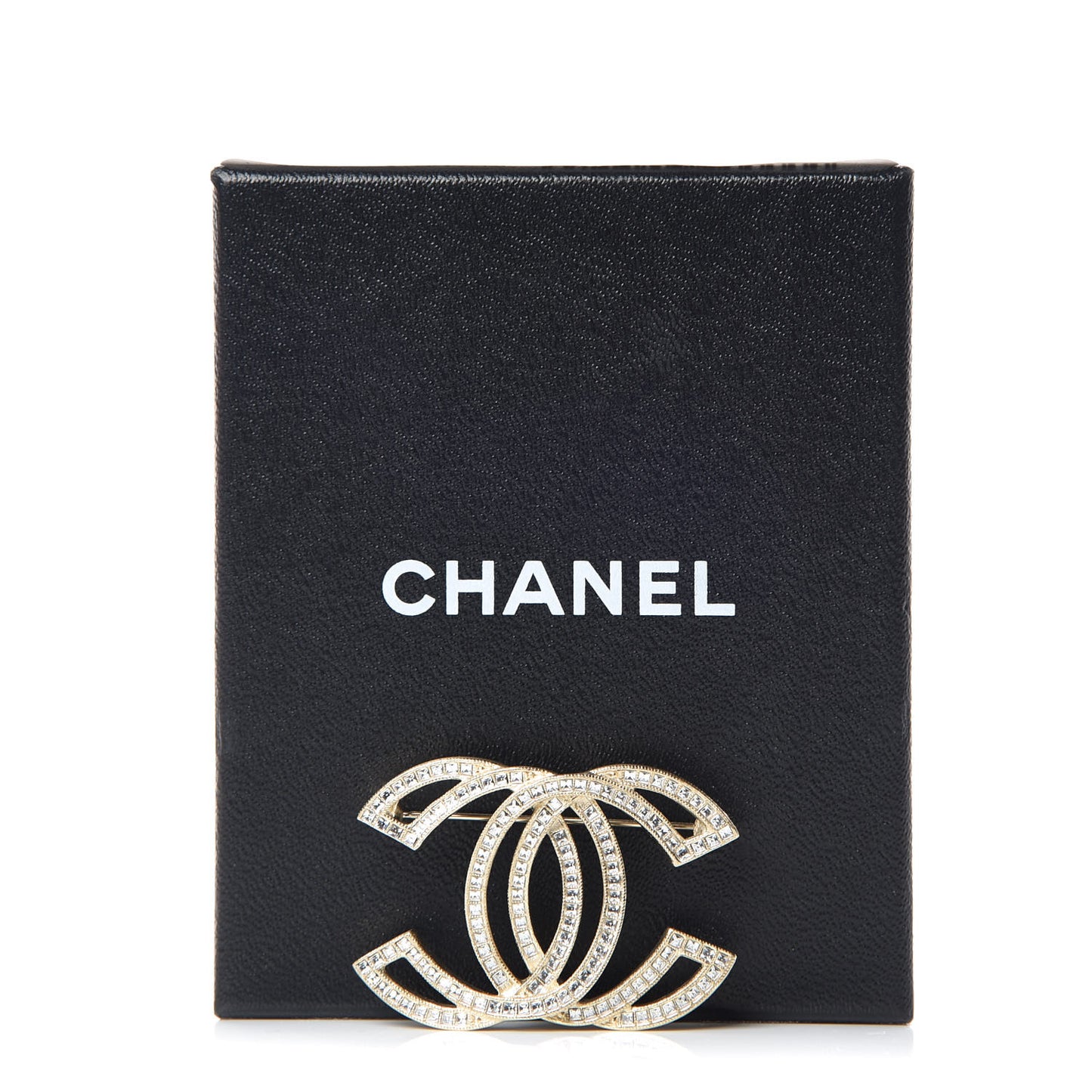 Crystal CC Brooch Light Gold