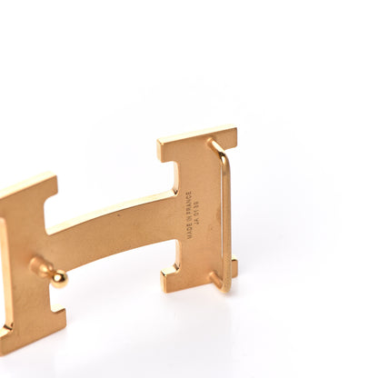 Hermes Guilloche 32mm H Belt Buckle Gold 3 of 4