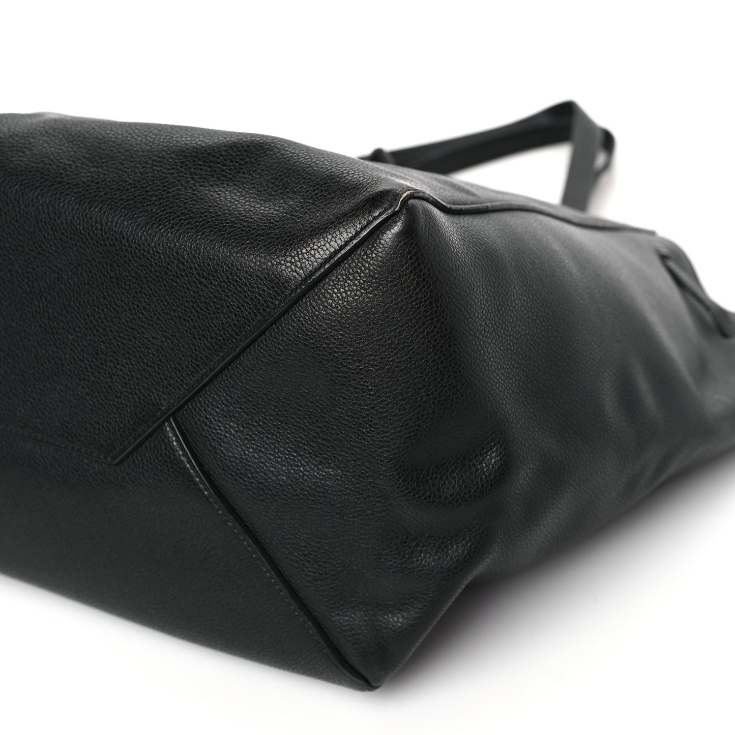 Soft Grained Calfskin Small Belt Cabas Phantom Black