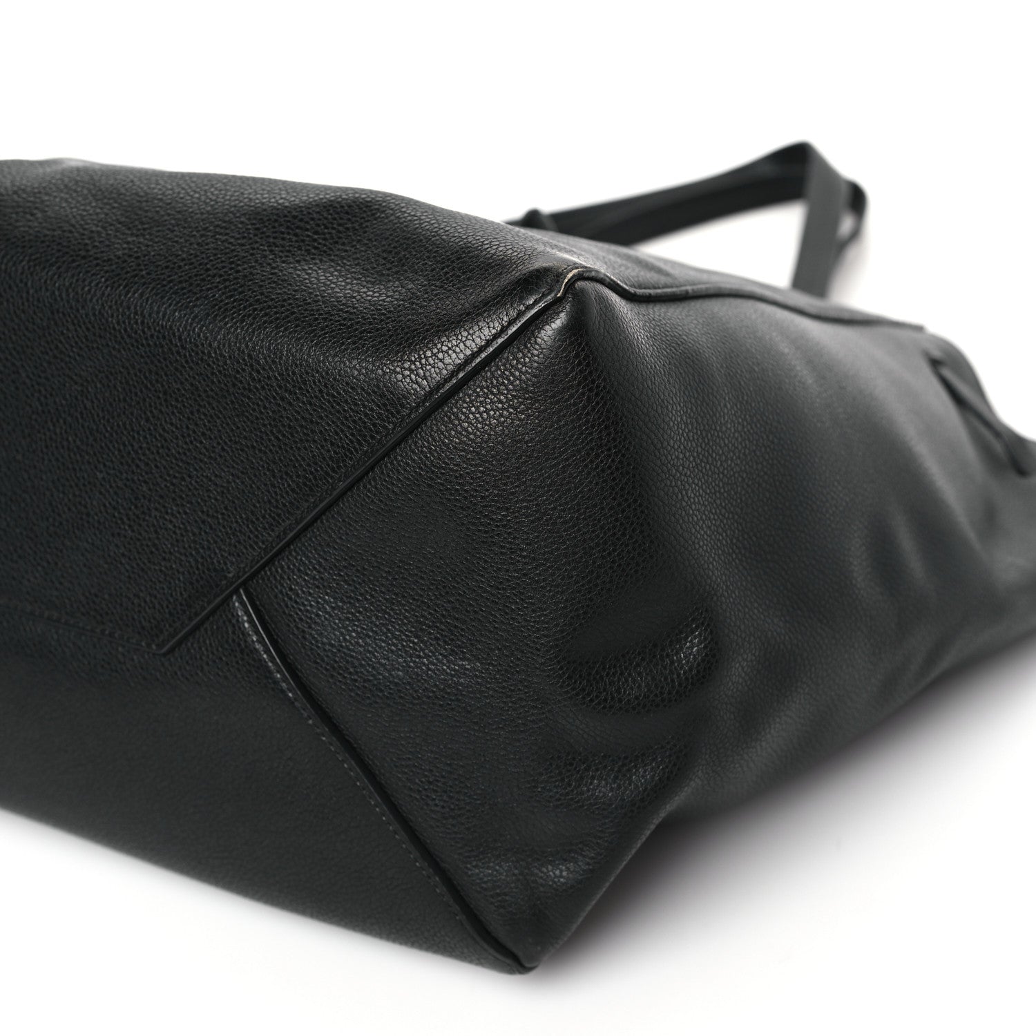 Celine Soft Grained Calfskin Small Belt Cabas Phantom Black 8 of 12