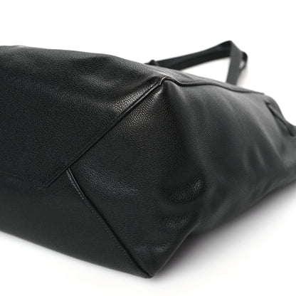 Celine Soft Grained Calfskin Small Belt Cabas Phantom Black 8 of 12