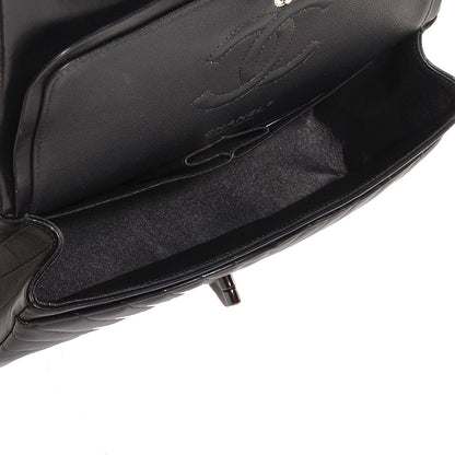 Chanel Lambskin Chevron Medium Double Flap So Black 5 of 9