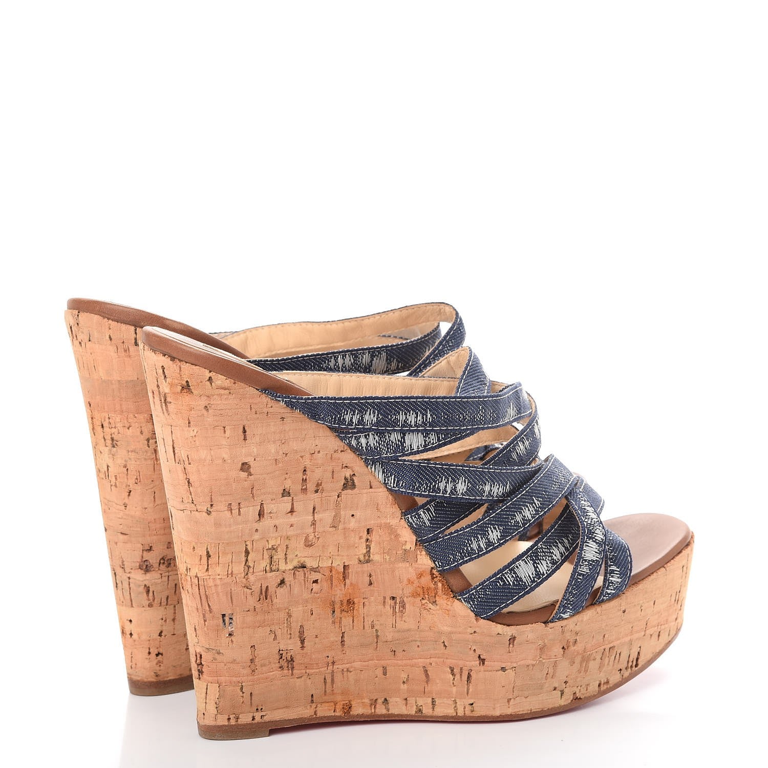 Christian Louboutin Ribbon Corniche 140 Sandals 40 Denim 4 of 14