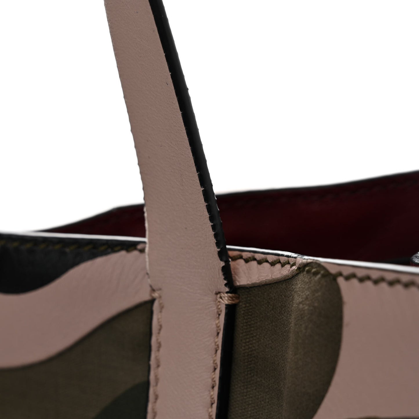 Nappa Canvas Camo Medium Rockstud Soft Tote Water Rose