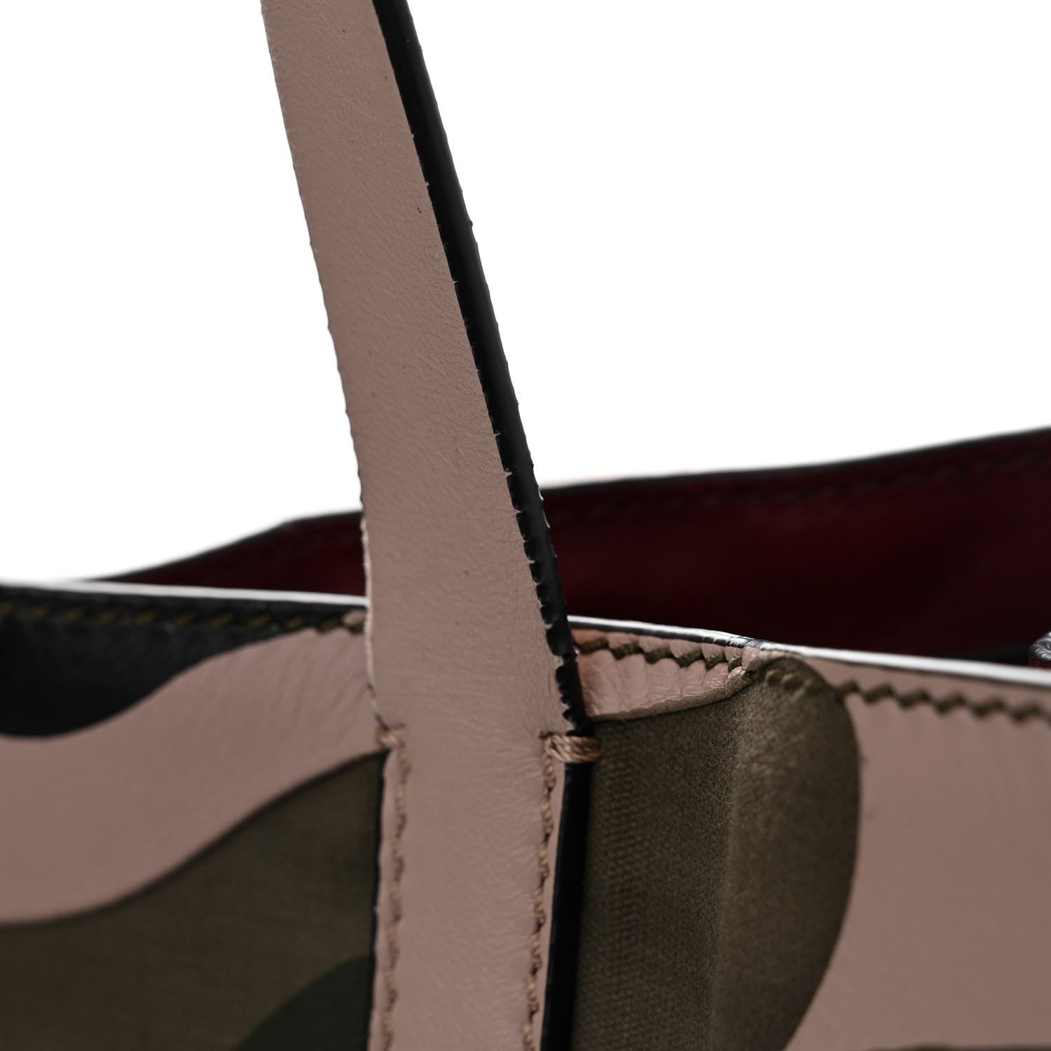 Valentino Garavani Nappa Canvas Camo Medium Rockstud Soft Tote Water Rose 10 of 16