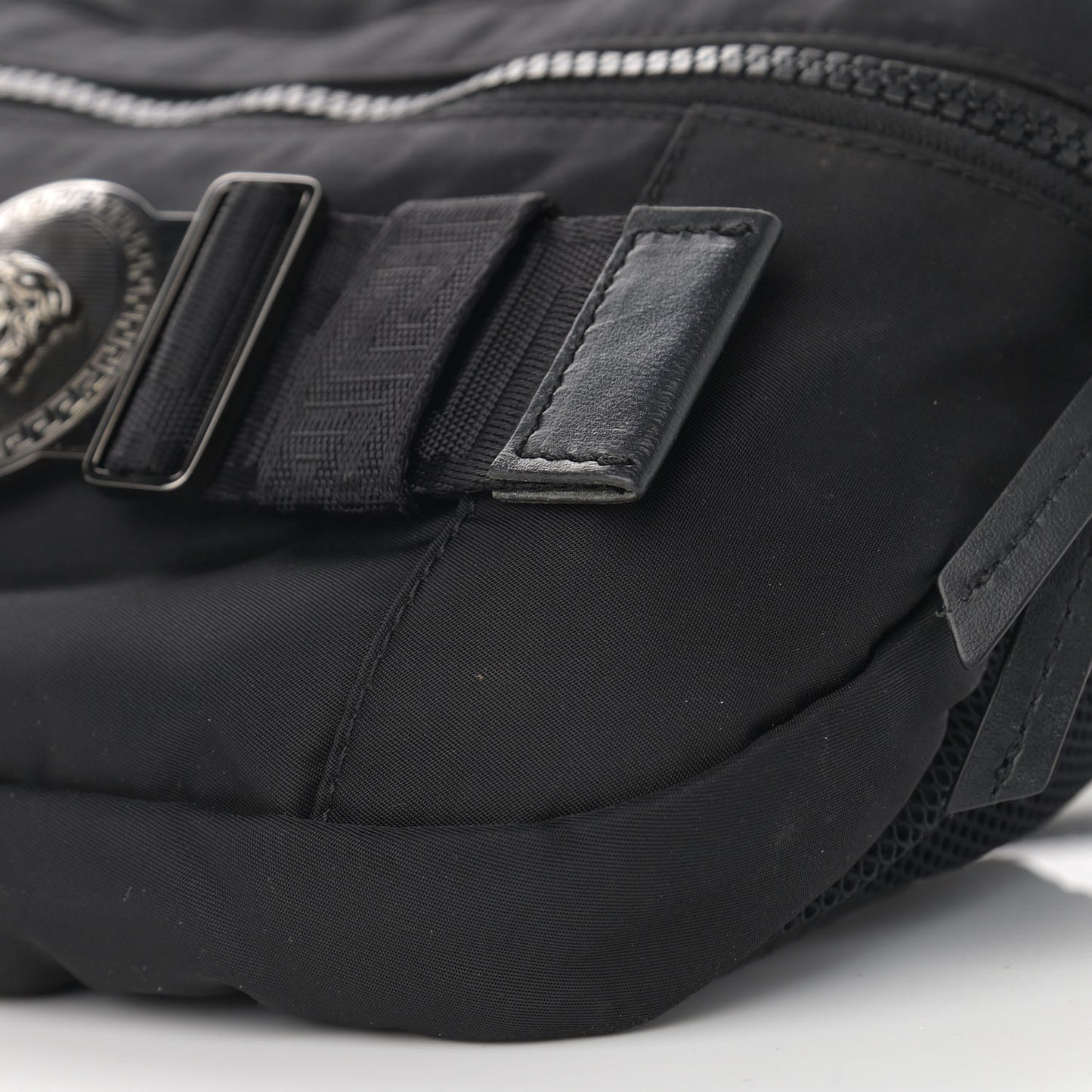 Nylon Palazzo Medusa Belt Bag Black