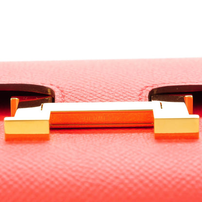 Hermes Epsom Constance Long Wallet Rose Jaipur 5 of 8