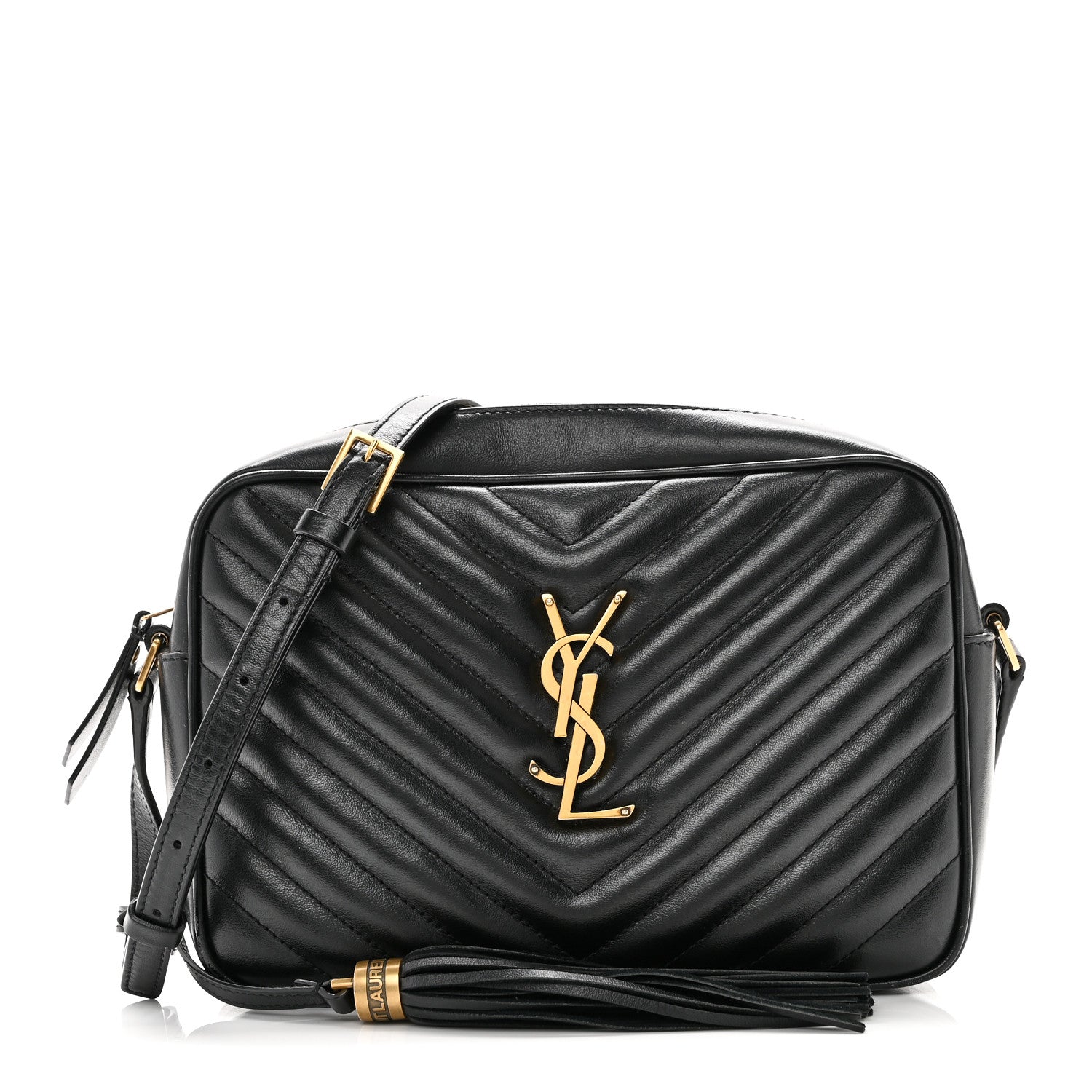 Saint Laurent Calfskin Matelasse Monogram Lou Camera Bag Black 1 of 11