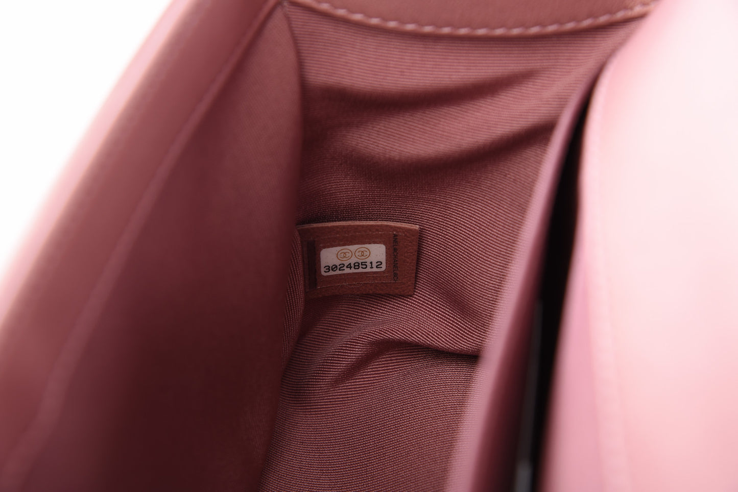 Metallic Calfskin Medium Boy Flap Pink