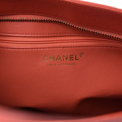 Chanel Caviar Quilted Medallion Tote Orange 5 of 11