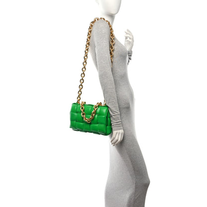 Bottega Veneta Lambskin Maxi Intreccio Padded Chain Cassette Crossbody Bag Parakeet 2 of 9