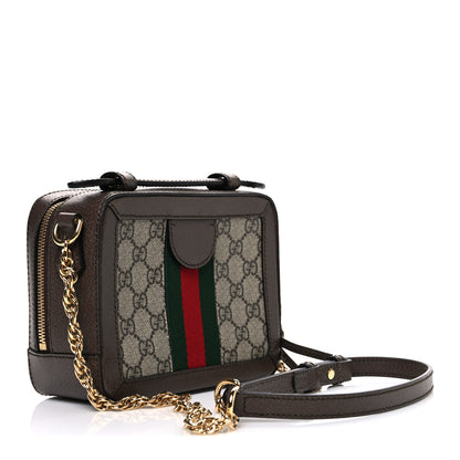 Gucci GG Supreme Monogram Mini Ophidia Top Handle Shoulder Bag Brown 2 of 9