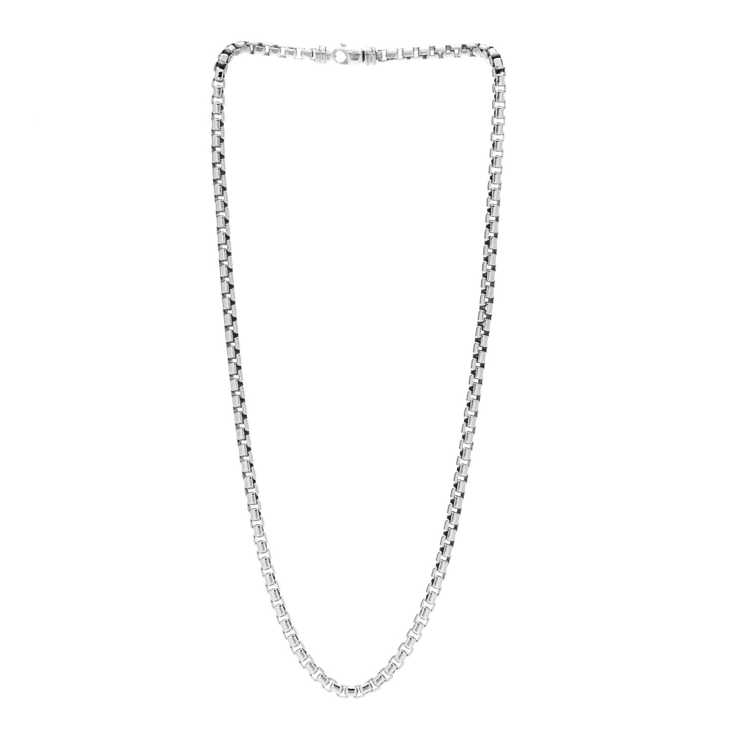Sterling Silver 4.8mm Box Chain Necklace 22"