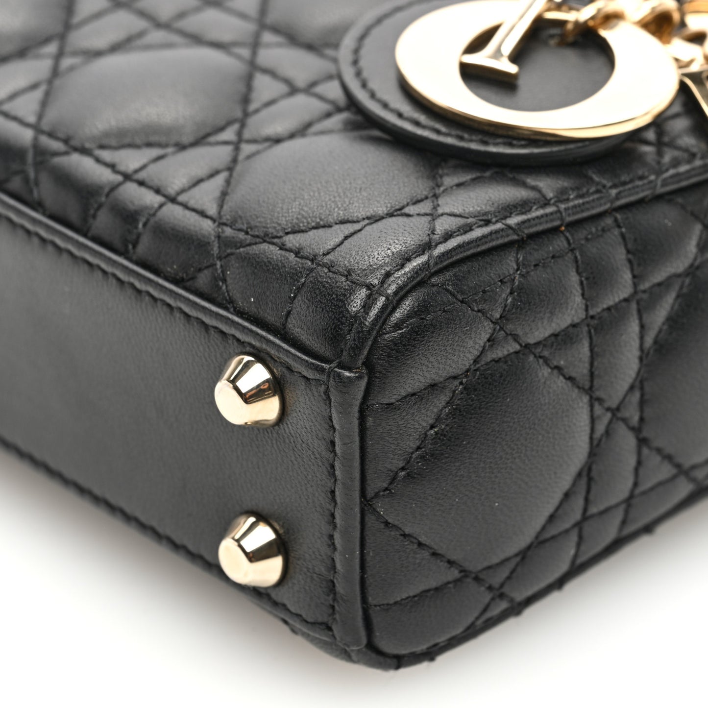 Lambskin Cannage Micro Lady Dior Black