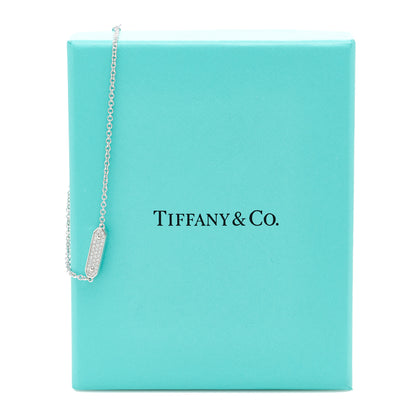 Tiffany 18K White Gold Diamond Tag Chain Bracelet 5 of 5