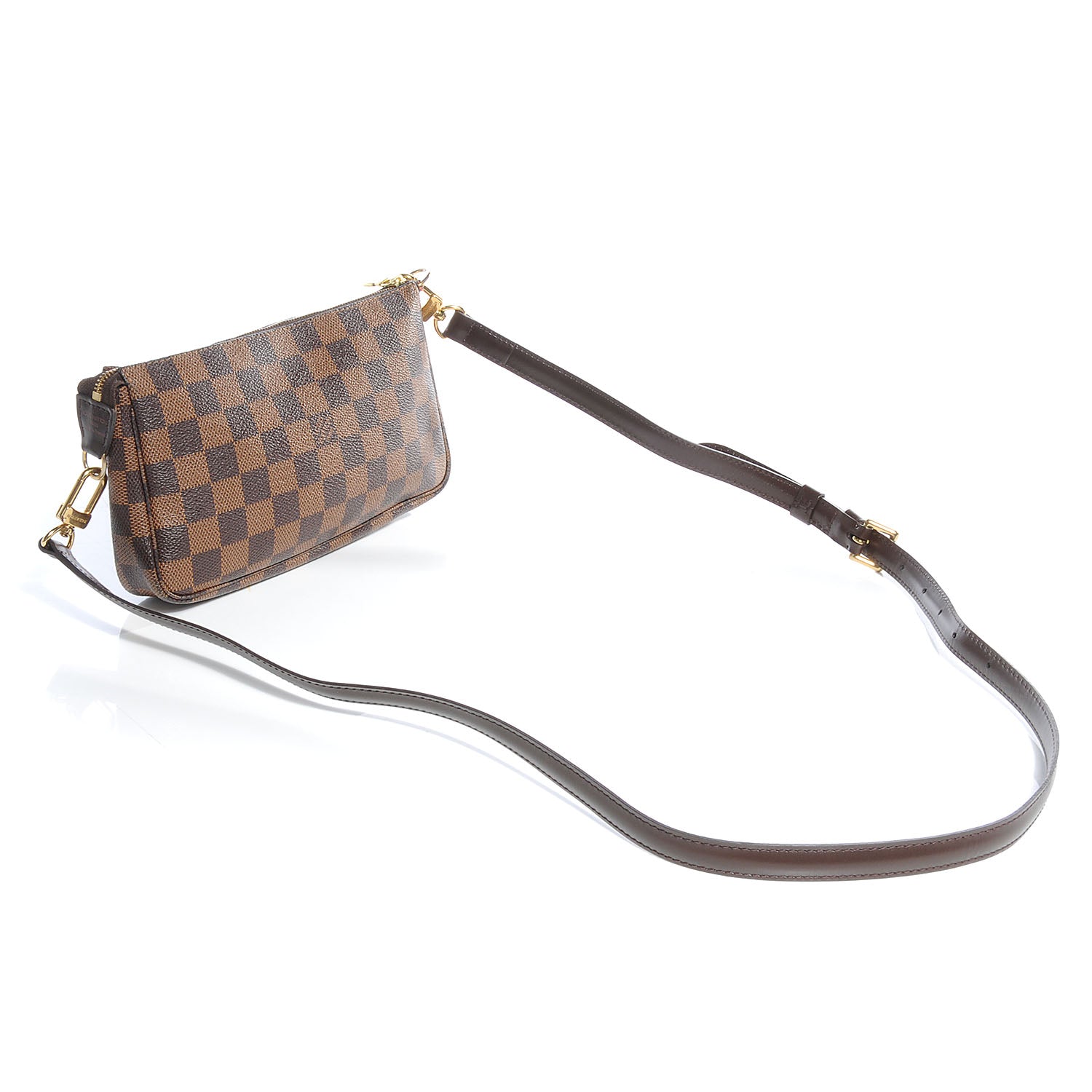 Louis Vuitton Damier Ebene Pochette Accessories W Adjustable Strap 3 of 8