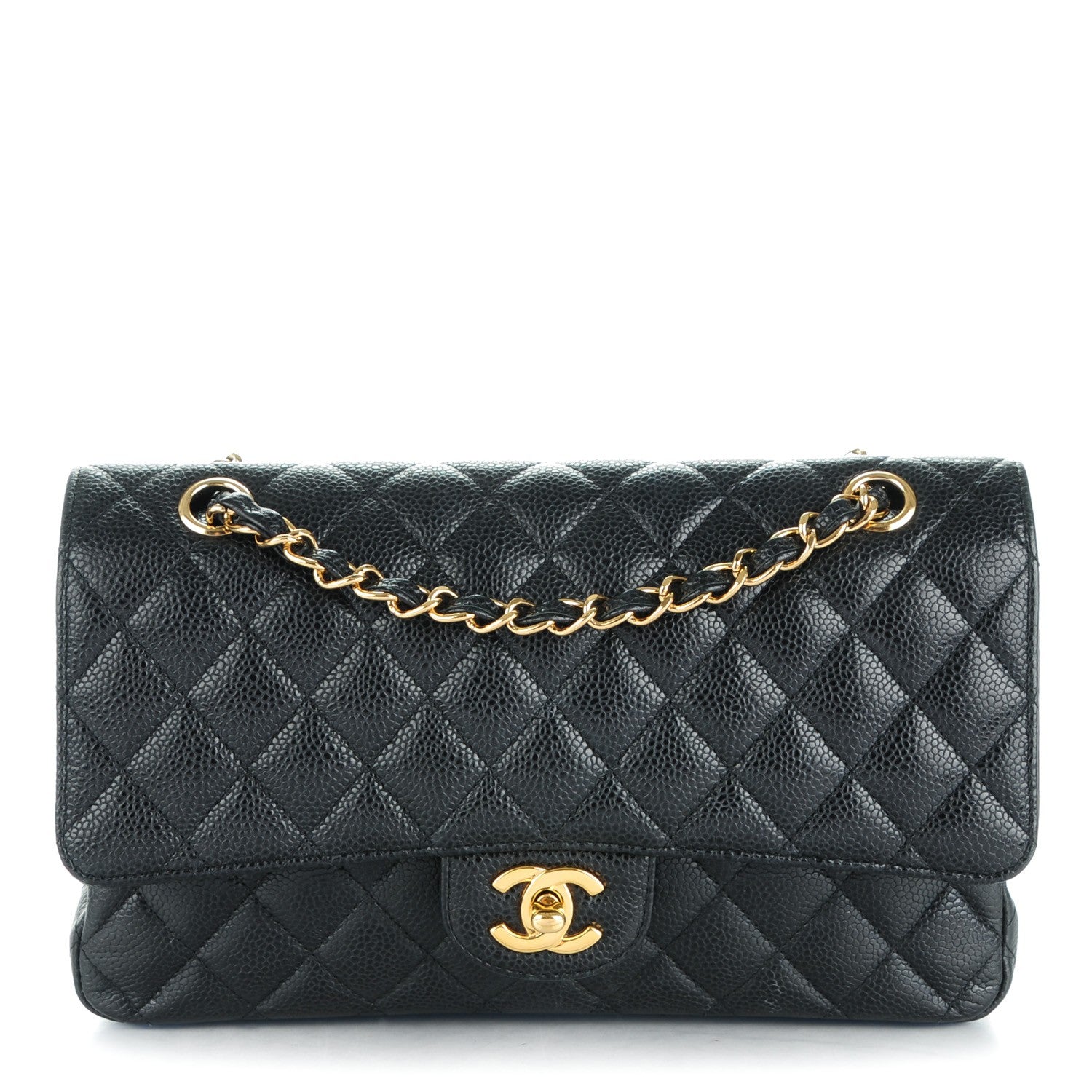 Chanel Caviar Quilted Medium Double Flap Black 1 of 8