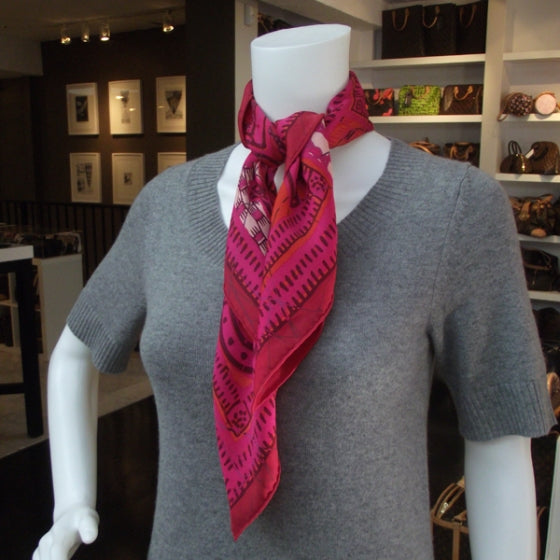 Silk Boubou H Scarf 70 Fuchsia