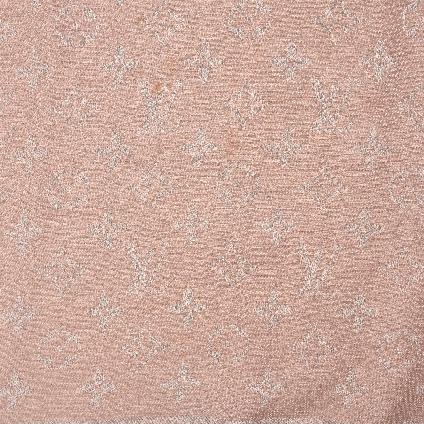 Silk Wool Monogram Shawl Rose
