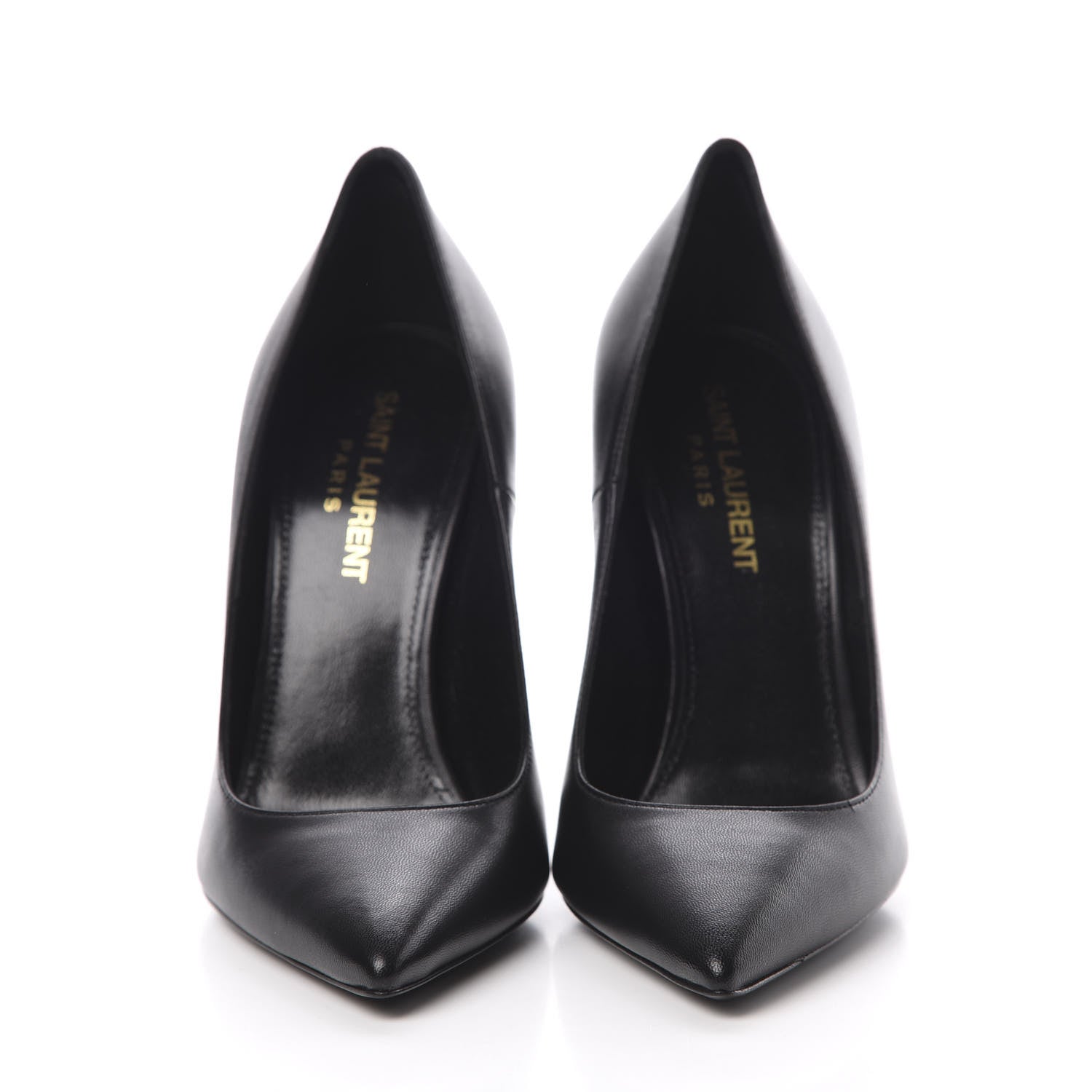 Saint Laurent Calfskin Opyum 100 Pumps 35 Black Gold 2 of 11