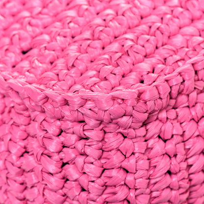Saint Laurent Raffia Calfskin Monogram Medium Niki Chain Satchel Bright Pink 11 of 14