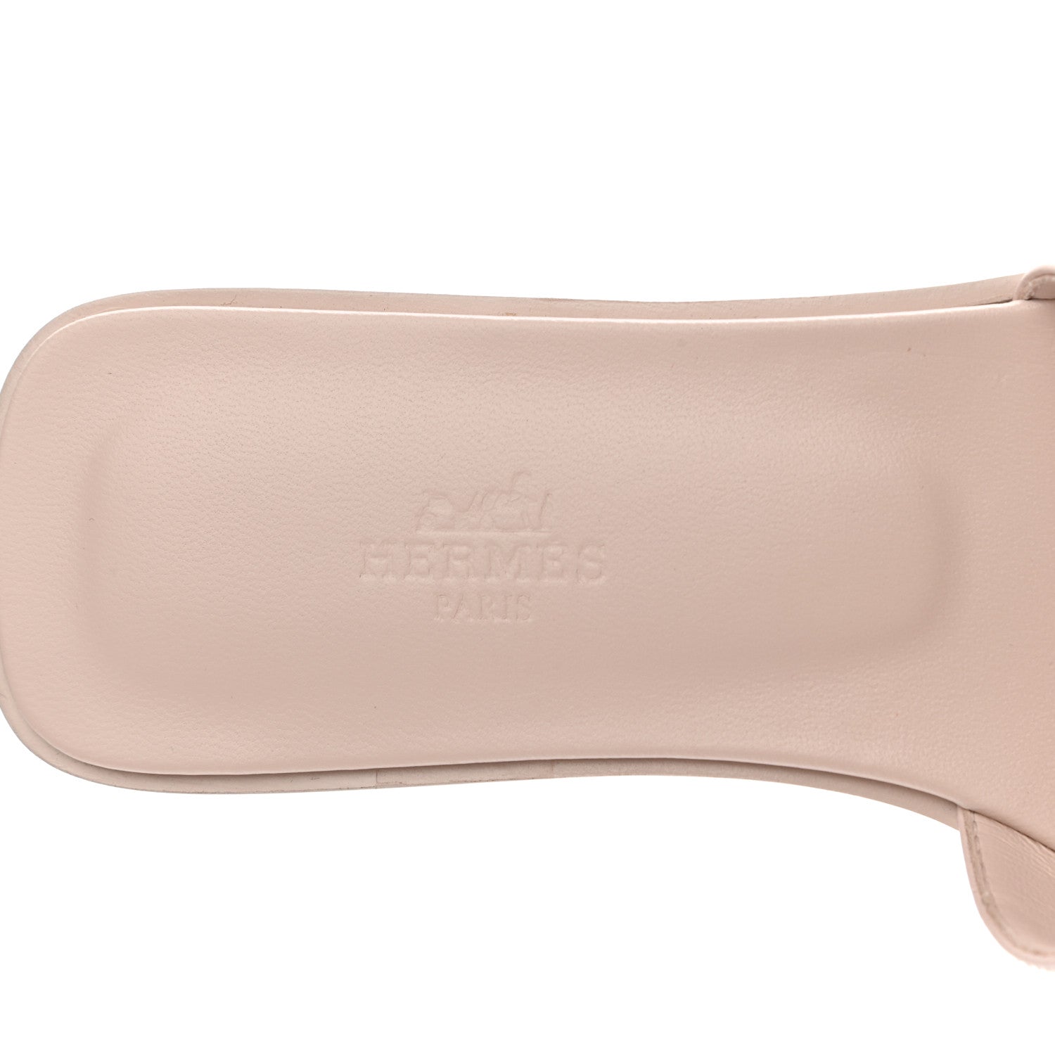 Hermes Box Calfskin Oran Sandals 38 Rose Pale 6 of 7