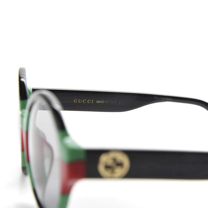 Gucci Round Web Sunglasses GG0280SA Black Green 5 of 8