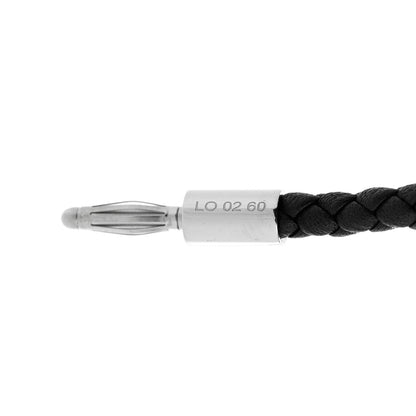 Hermes Swift Double Wrap Cord Tournis Tresse Bracelet Black 5 of 5